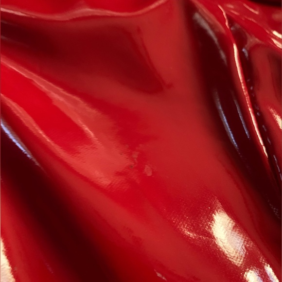 Red PVC Pea Coat - Picture 8 of 10